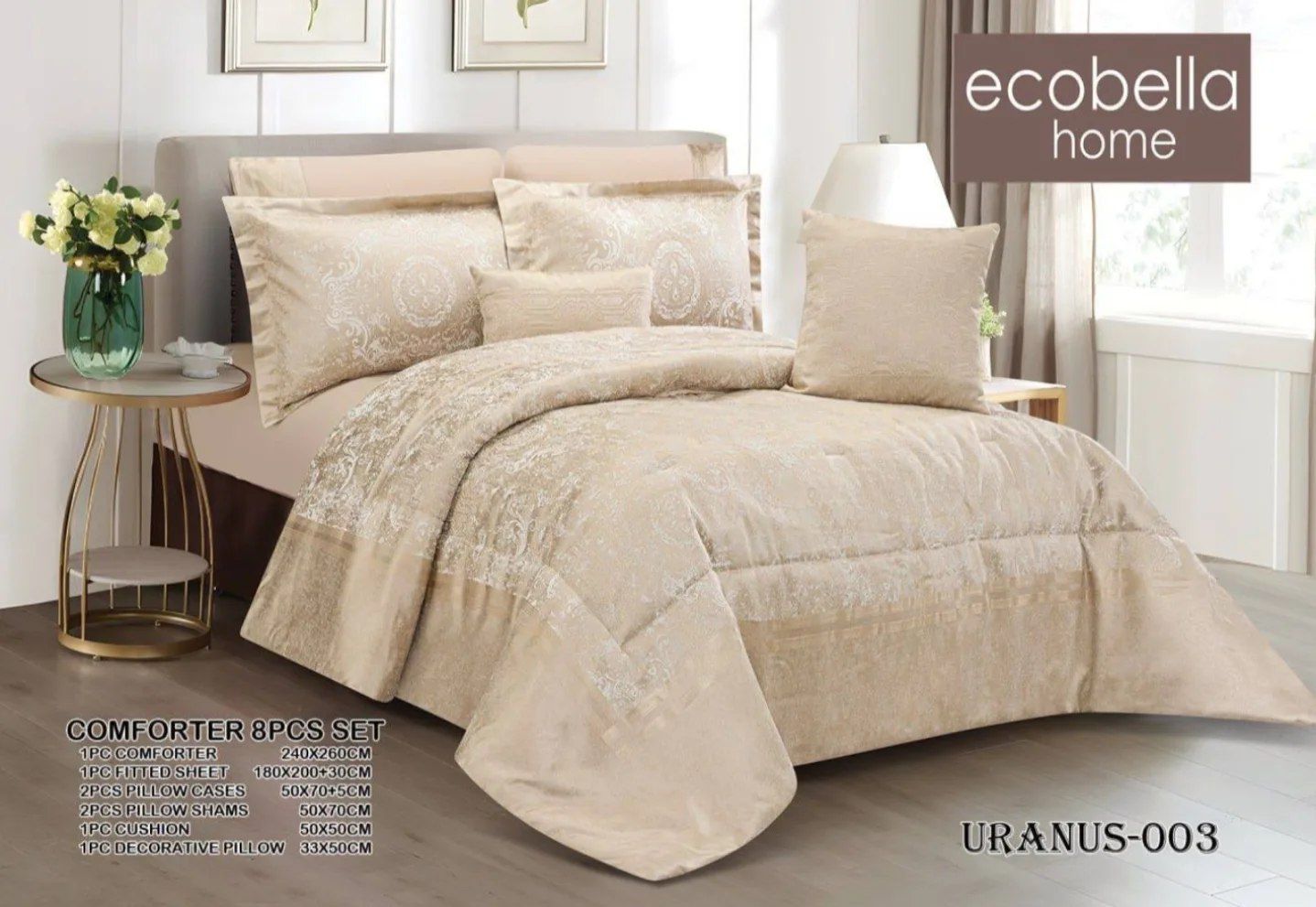 رو تختی مخمل شانل Ecobella003