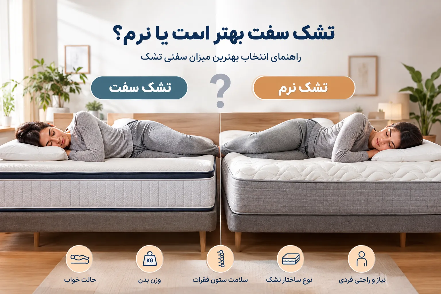 تشک سفت بهتر است یا نرم